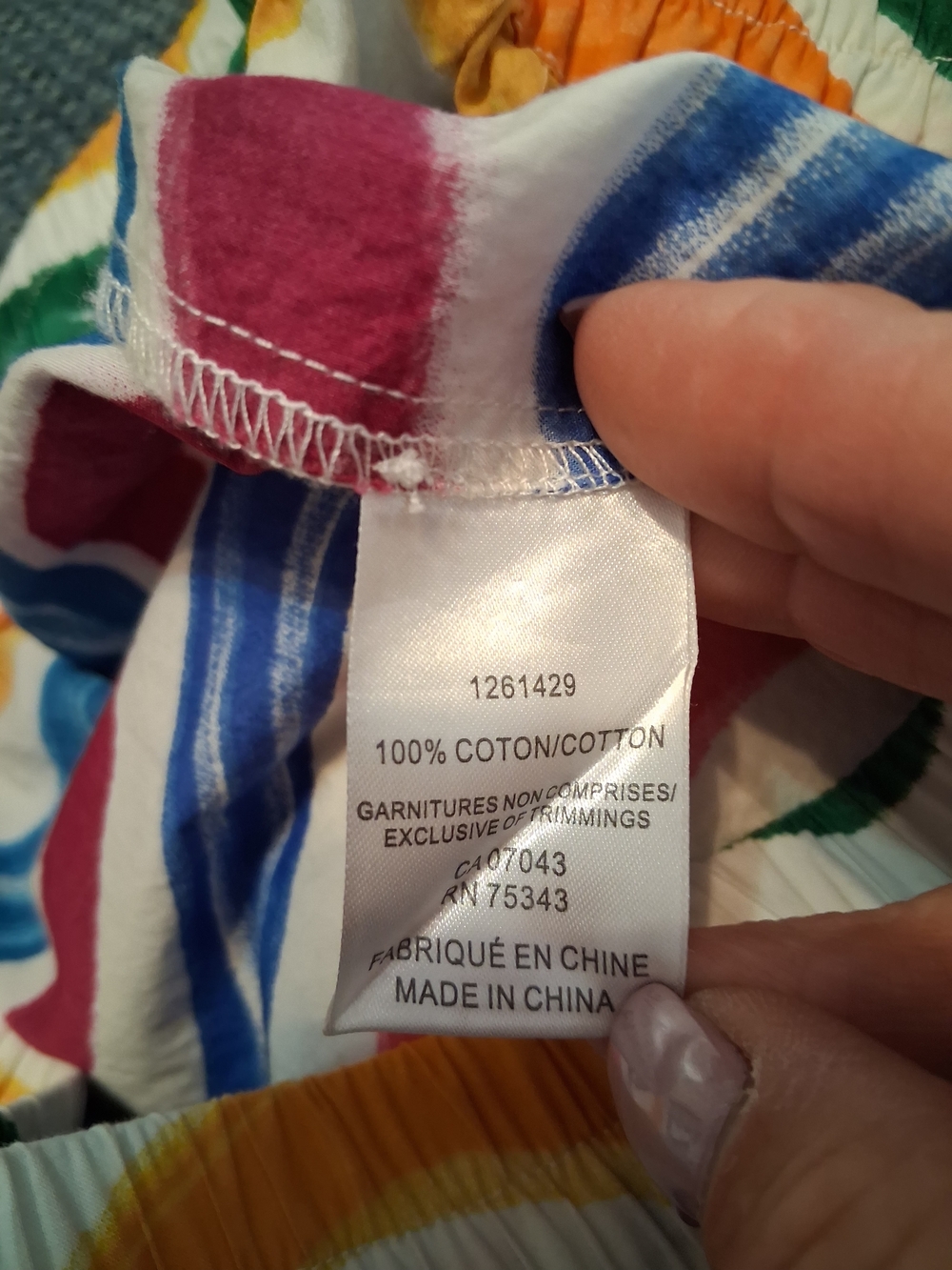 Rachel Zoe Colorful Striped Tiered Midi Skirt Cotton Boho Resort Summer Size L - Picture 7 of 11